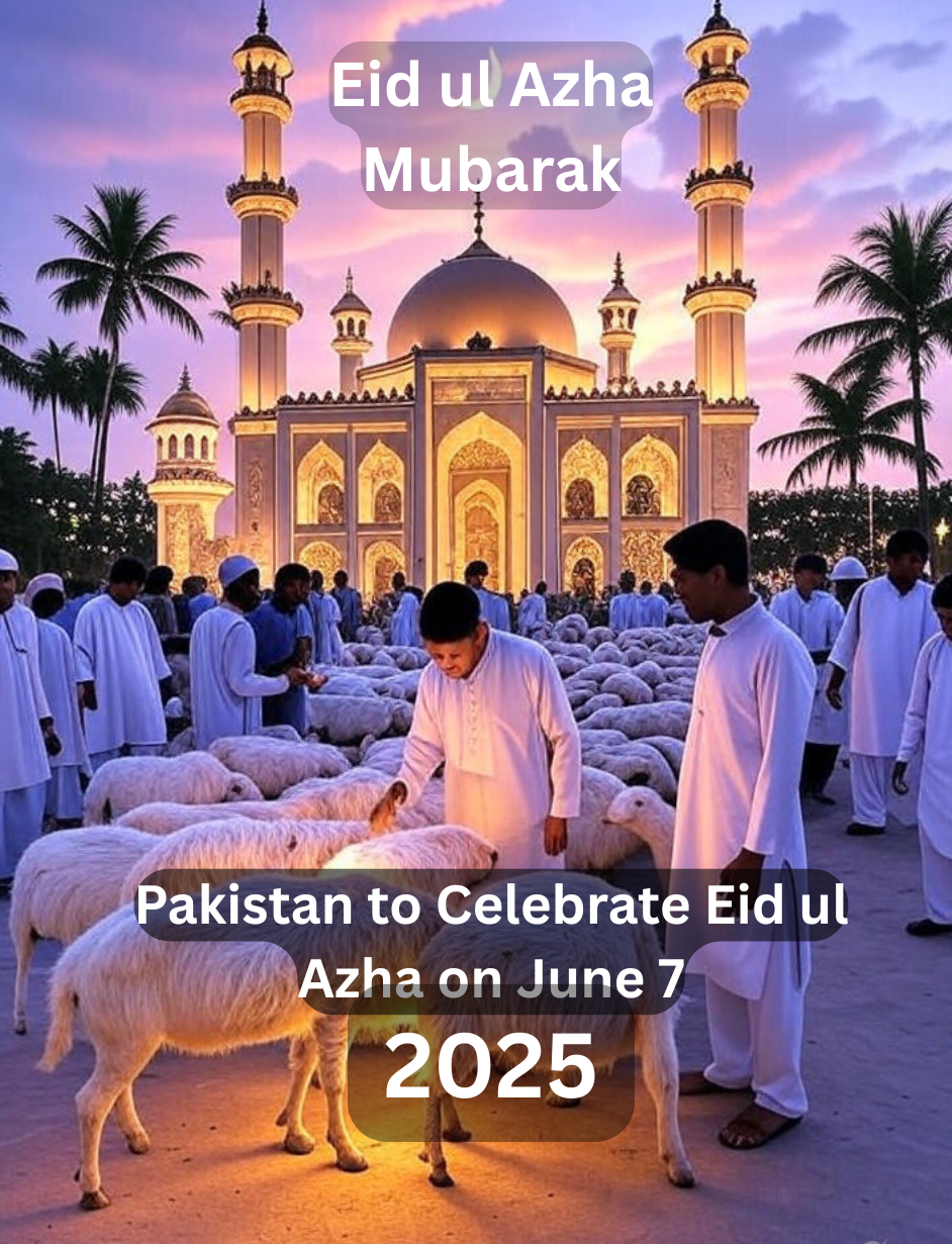 Pakistan to Celebrate Eid ul AZha on .